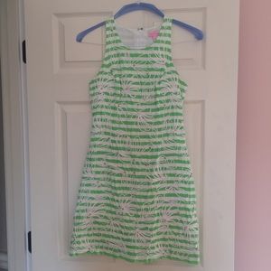 Lily Pulitzer lime green & white striped sundress